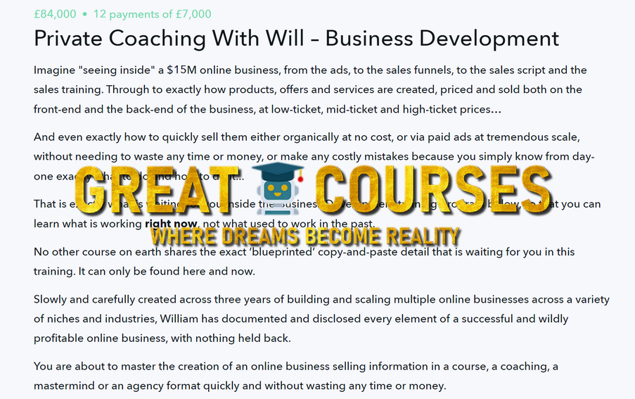 Private Coaching With William Brown – Business Development - Free Download Private Coaching With William Brown – Business Development - Free Download