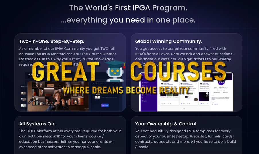 IGPA Masterclass By COET - Free Download Course - Center For Online Education & Transition
