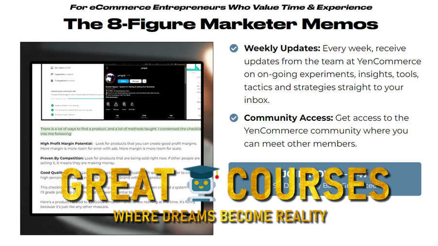 The 8-Figure Marketer Memos By Brandon Nguyen - Free Download YenCommerce - Yen Commerce