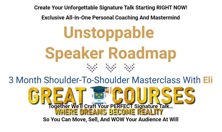 Unstoppable Speaker Roadmap By Eli Wilde - Free Download Program Course - Speak Sell Scale 2.0