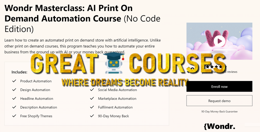 Wondr Masterclass - AI Print On Demand Automation Course - Free Download