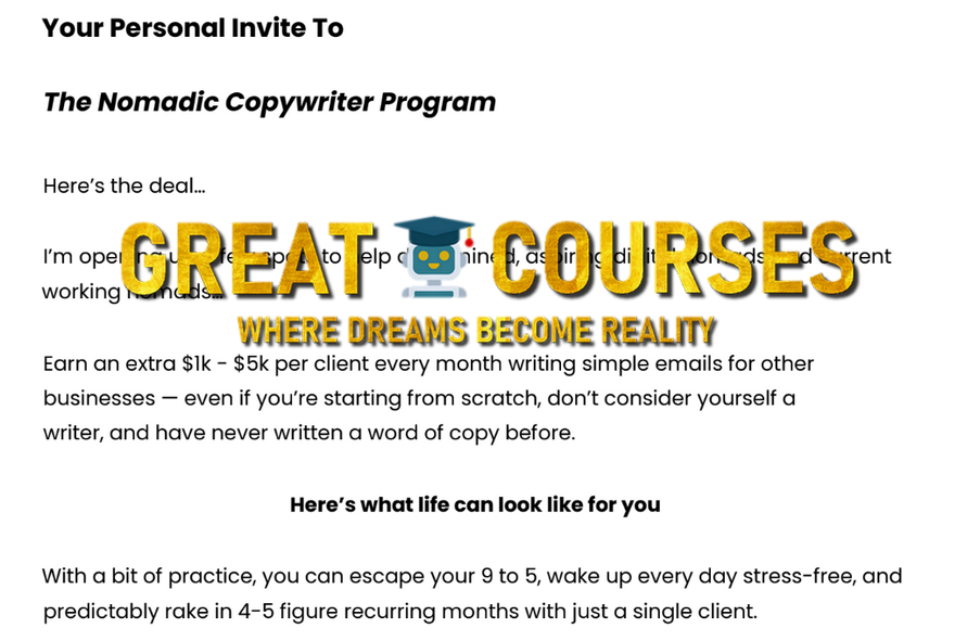 The Nomadic Copywriter Program By Francis Nayan - Free Download Course