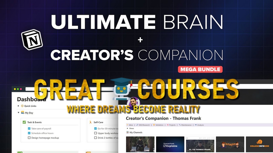 Creator's Companion Ultimate Brain By Thomas Frank - Free Download Course Mega Bundle + Notion Template