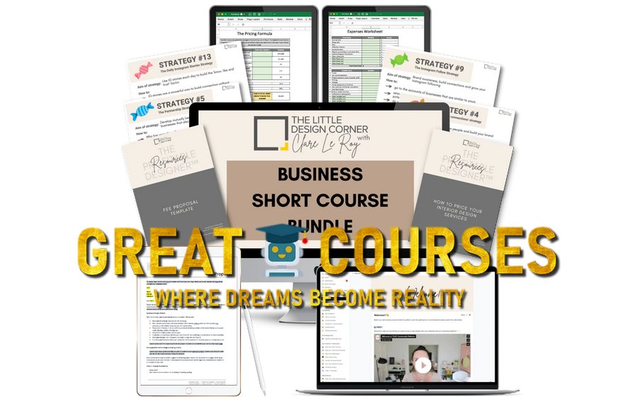 Business Short Course Bundle By Clare Le Roy - Free Download The Little Design Corner