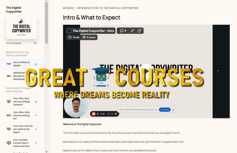 The Digital Copywriter By Matt Barker - Free Download Course