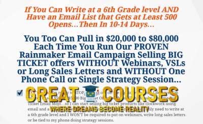 Big Ticket Email Mojo By Travis Sago - Free Download Course