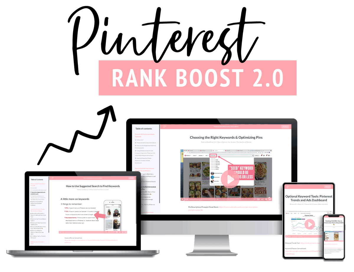 Pinterest Rank Boost 2.0 By Amy LeBlanc - Free Download Course - Levee Road Studio