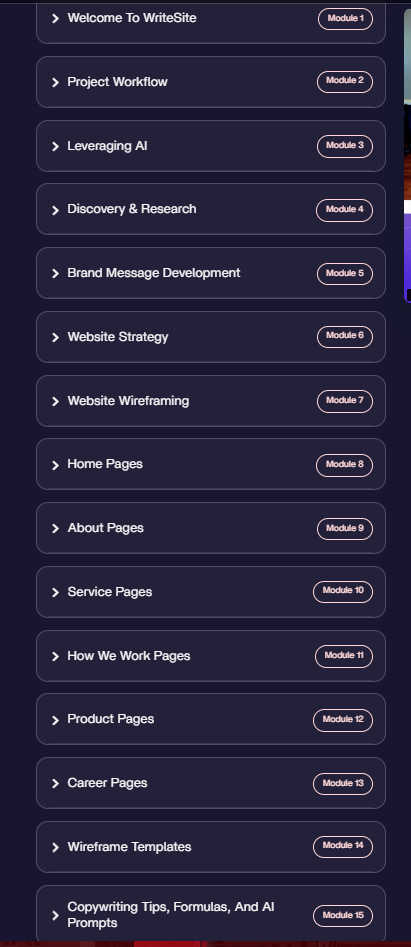 modules list