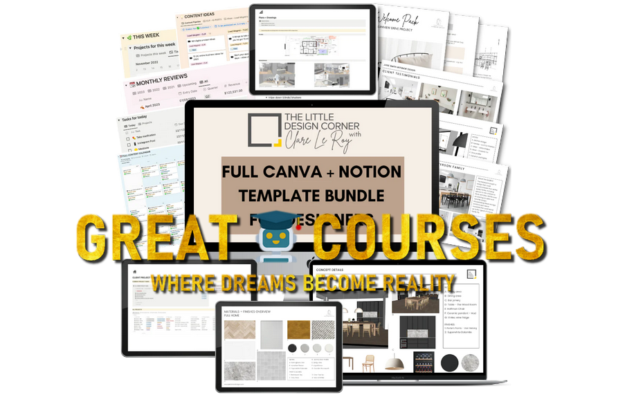 The Complete Canva And Notion Template Bundle For Designers By Clare Le Roy - Free Download - The Little Design Corner The Complete Canva And Notion Template Bundle For Designers By Clare Le Roy - Free Download - The Little Design Corner