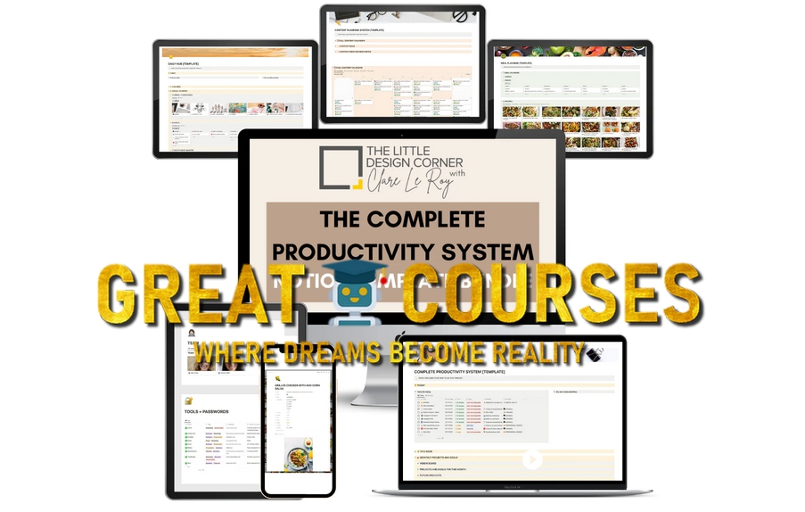 The Little Design Corner - The Complete Productivity System By Clare Le Roy - Free Download Bundle
