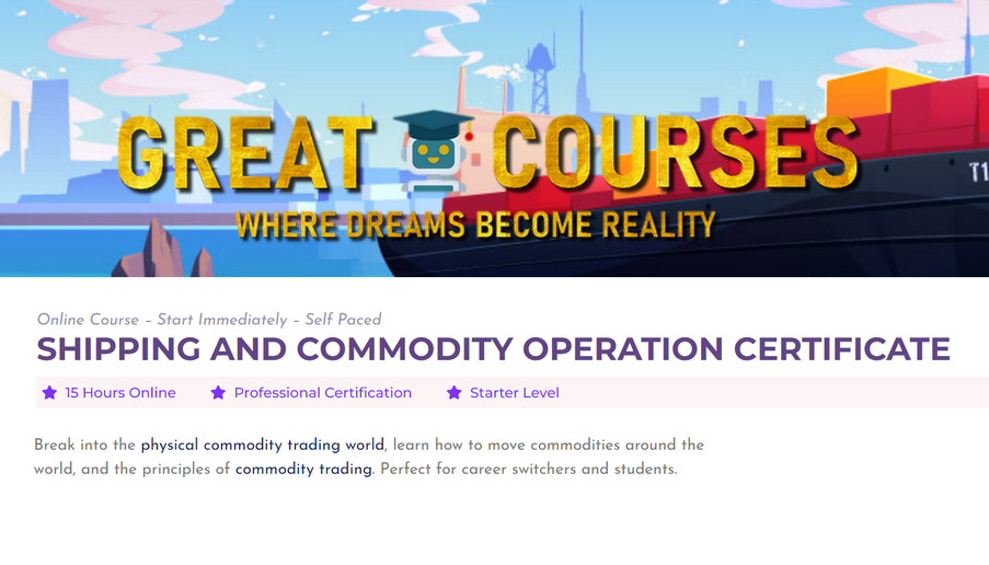 Shipping And Commodity Operation Certificate By SACA - Free Download Course - Shipping And Commodity Academy Shipping And Commodity Operation Certificate By SACA - Free Download Course - Shipping And Commodity Academy