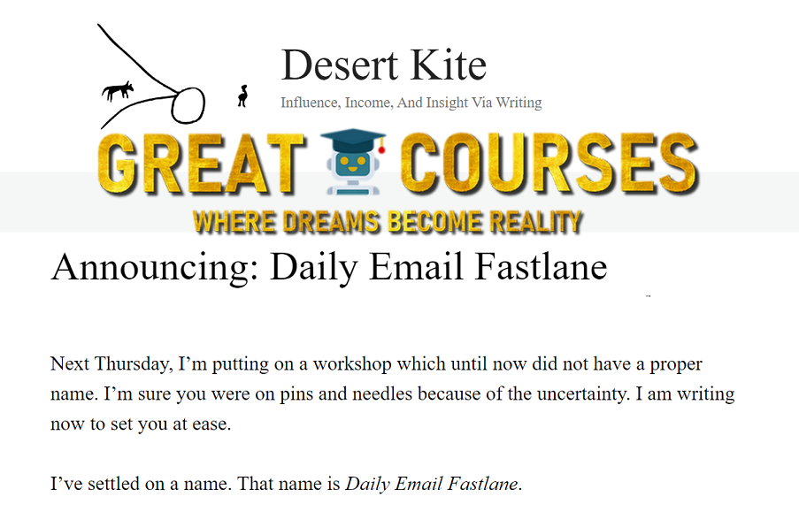 Daily Email Fastlane By John Bejakovic - Free Download Workshop Course - Desert Kite