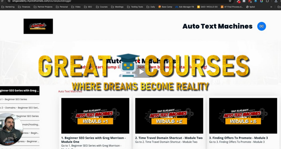 The Auto Texting Machines By Greg Morrison - Free Download OMG Machines Academy AI Auto Blogger Course