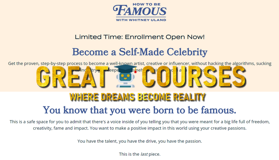 The Self-Made Celebrity VIP Mentorship By Whitney Uland - Free Download Course - How To Be Famous