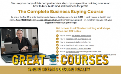 The Complete Business Buying Course By Jonathan Jay - Free Download