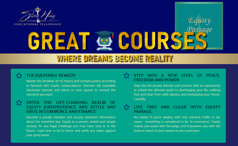 Equity Passage By Sacred Honor Educational Fellowship - Free Download Course Equity Passage By Sacred Honor Educational Fellowship - Free Download Course