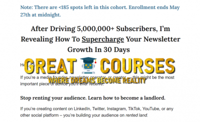 Newsletter Growth System By Matt McGarry - Free Download Course - The Instruction Manual For a 1M+ Subscriber Newsletter