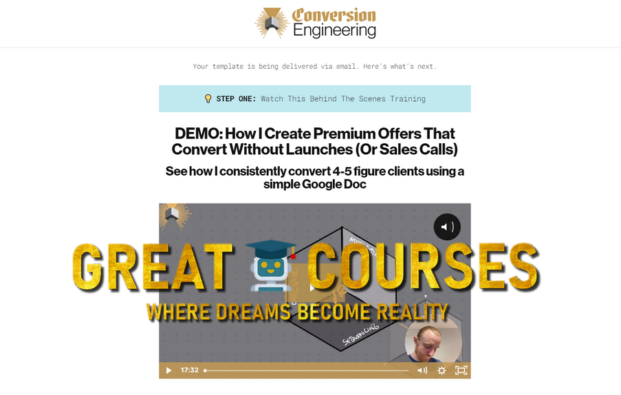 Offer Engineering By Ross O'Lochlainn - Free Download Course - Conversion Engineering