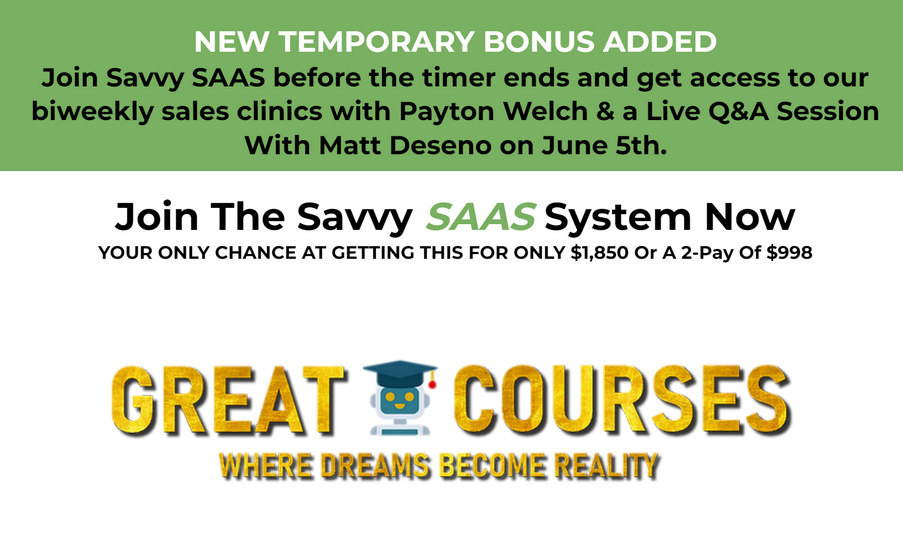 The Savvy SAAS System By Matt Deseno - Free Download Course The Savvy SAAS System By Matt Deseno - Free Download Course