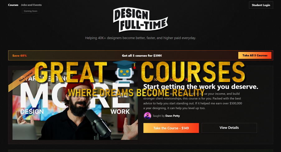 Design Full-Time All Courses Bundle By Dann Petty - Free Download