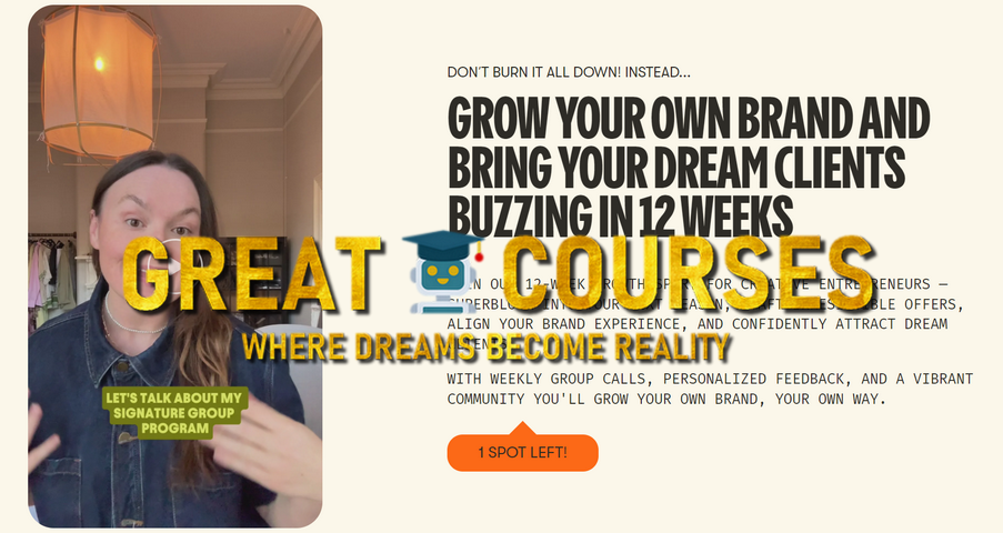Grow Your Own Brand By Kelsey McCormick - Free Downlod GYOB Course - Coming Up Roses