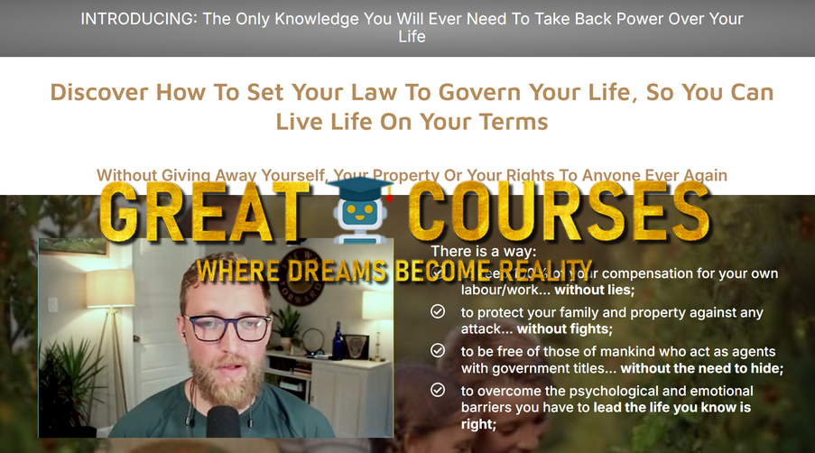 Law For Mankind Knowledge Share - The Sovereign's Way Greg Paul & Jon Little - Free Download Course