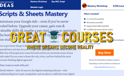 Scripts & Sheets Mastery Workshop By Mike Rhodes - Free Download Course