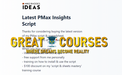 Latest PMax Insights Script By Mike Rhodes - Free Download Script & Spreadsheet