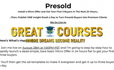 Presold By Zac Hansen - Free Download Course Live Event