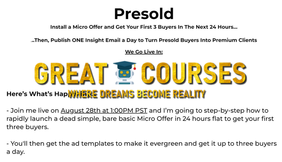 Presold By Zac Hansen - Free Download Course Live Event Presold By Zac Hansen - Free Download Course Live Event