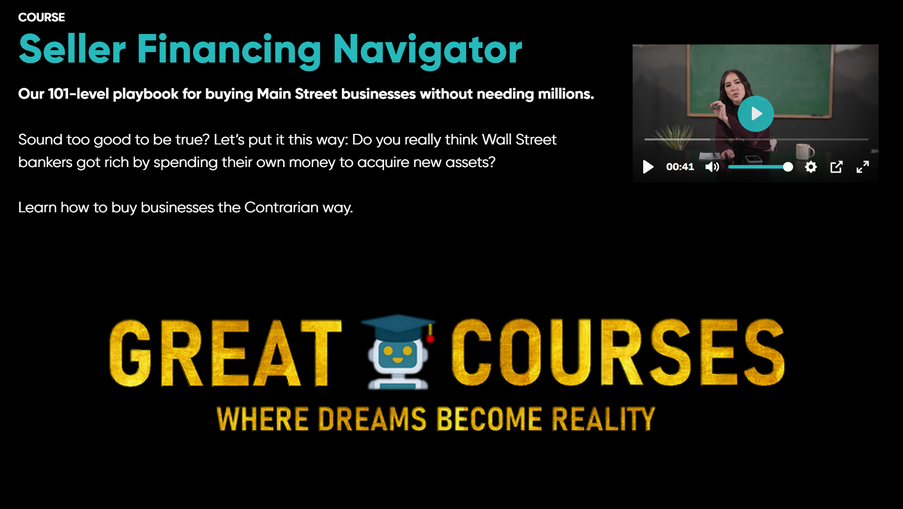 Seller Financing Navigator By Codie Sanchez - Free Download Course - Contrarian Thinking