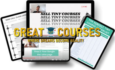 Sell Tiny Courses By Marc Johnston & Heather Choate - Free Download Course + Tiny Course Recording OTO