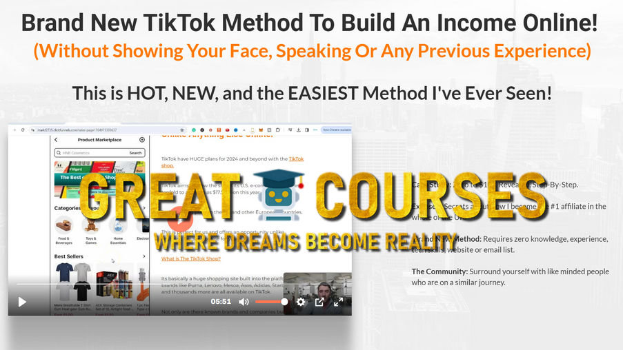 TikTok Affiliate Insider By Mark Furniss - Free Download Course - NTAS University