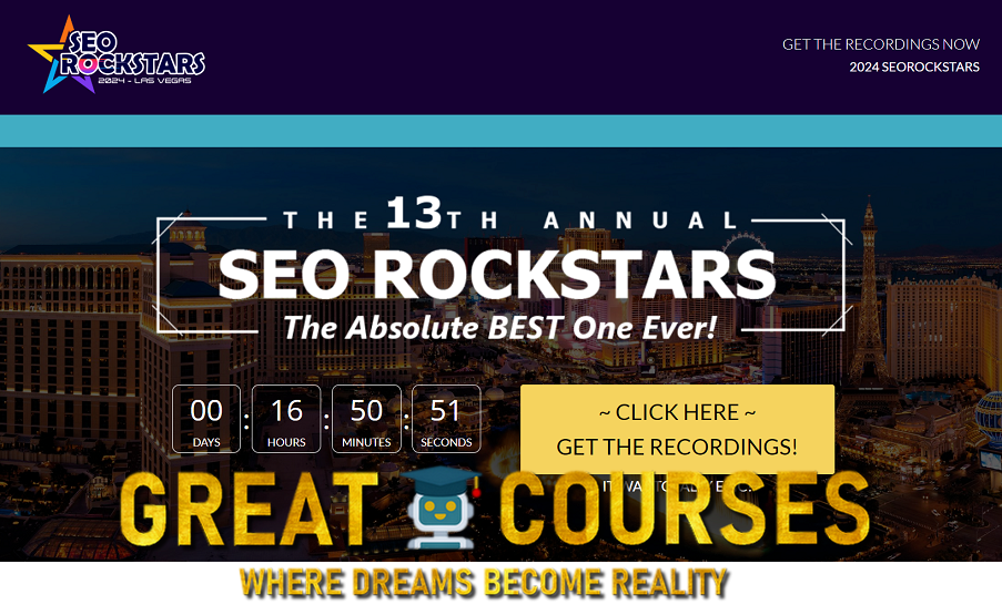 SEO Rockstars 2024 Gold Package - Free Download SEORockstars Live Event With Dori Friend