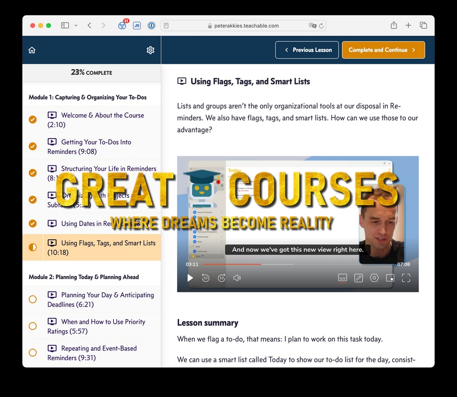 Organize Your Life With Apple Reminders By Peter Akkies - Free Download Course