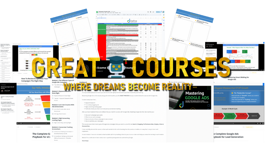 Mastering Google Ads All Access By Aaron Young - Free Download Course - Define Digital Academy