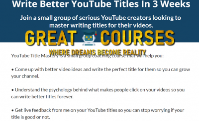 YouTube Title Mastery By Jake Thomas - Free Download Course