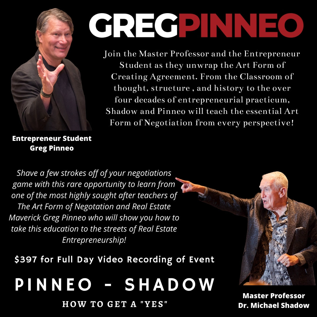 Dr. Shadow & Greg Pinneo Negotiations Seminar Recording - Free Download Course Telesminar