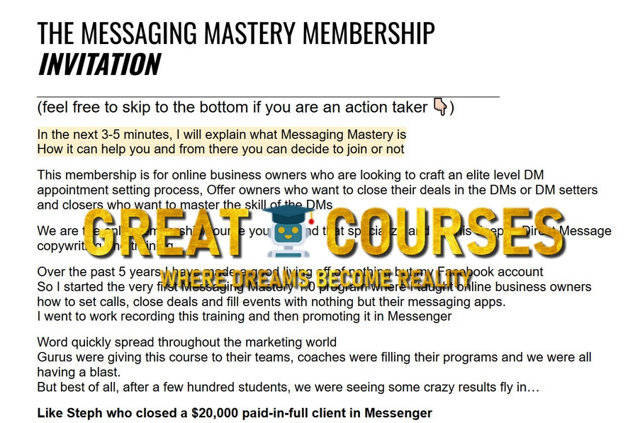 The Messaging Mastery Membership By Dylan Gigliotti - Free Download Course