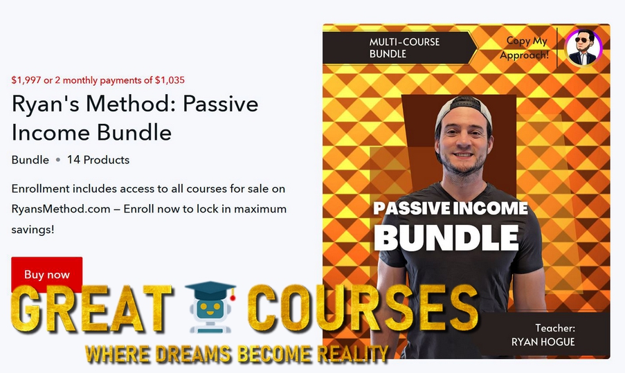 Ryan's Method: Passive Income Bundle By Ryan Hogue - Free Download All Courses Ryan's Method: Passive Income Bundle By Ryan Hogue - Free Download All Courses