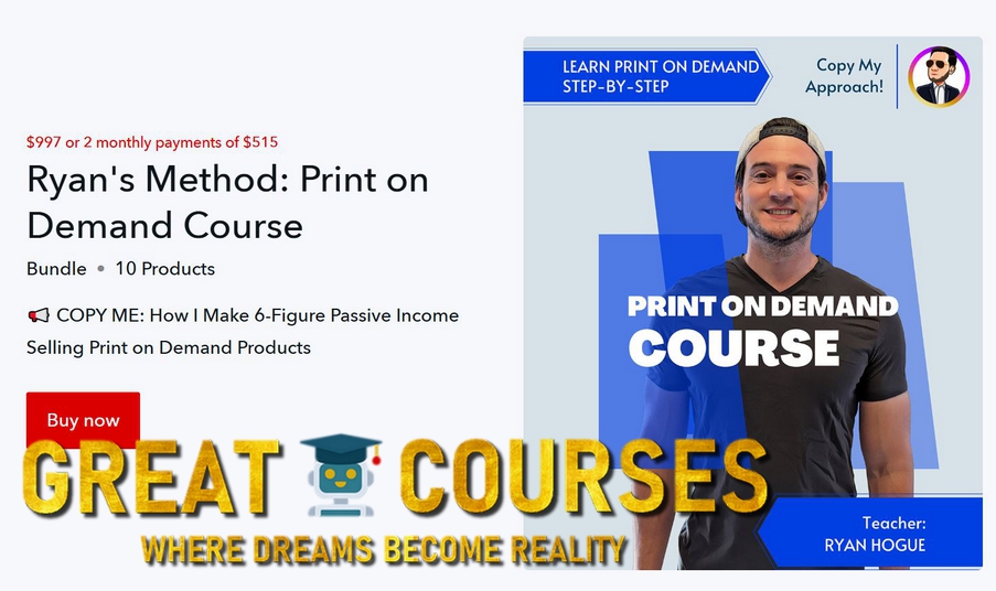 Ryan's Method: Print On Demand Course Bundle By Ryan Hogue - Free Download All POD Courses