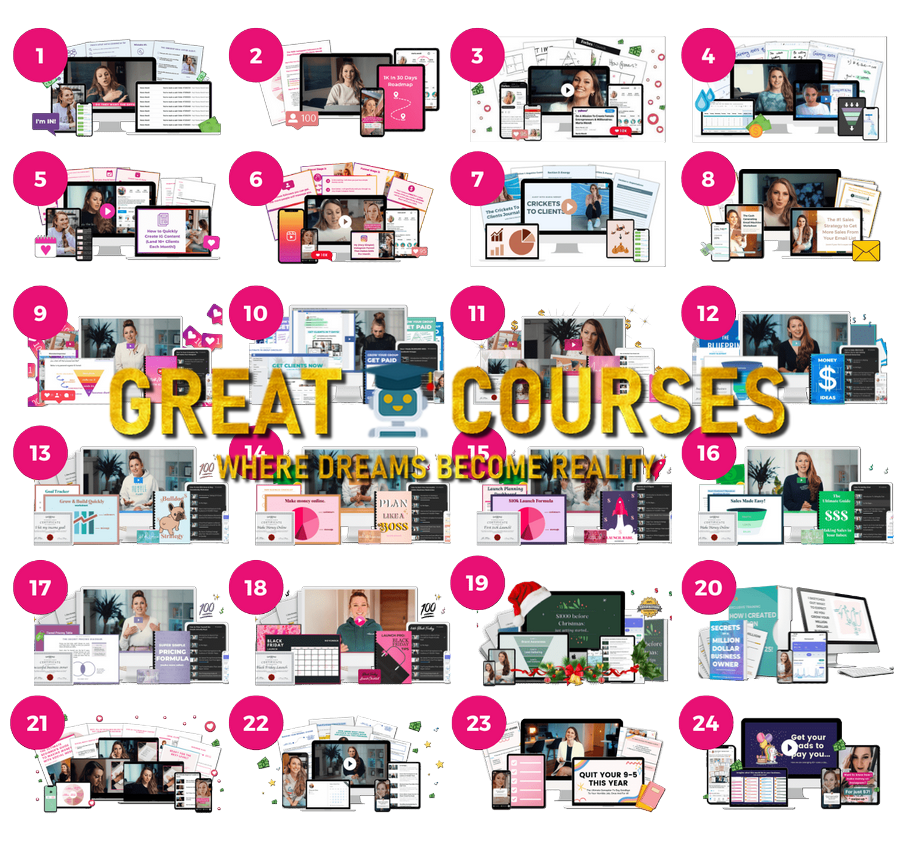 24 Courses For $24 Bundle By Maria Wendt - Free Download All Courses + My Million Dollar Sales Scripts & Templates Add On OTO