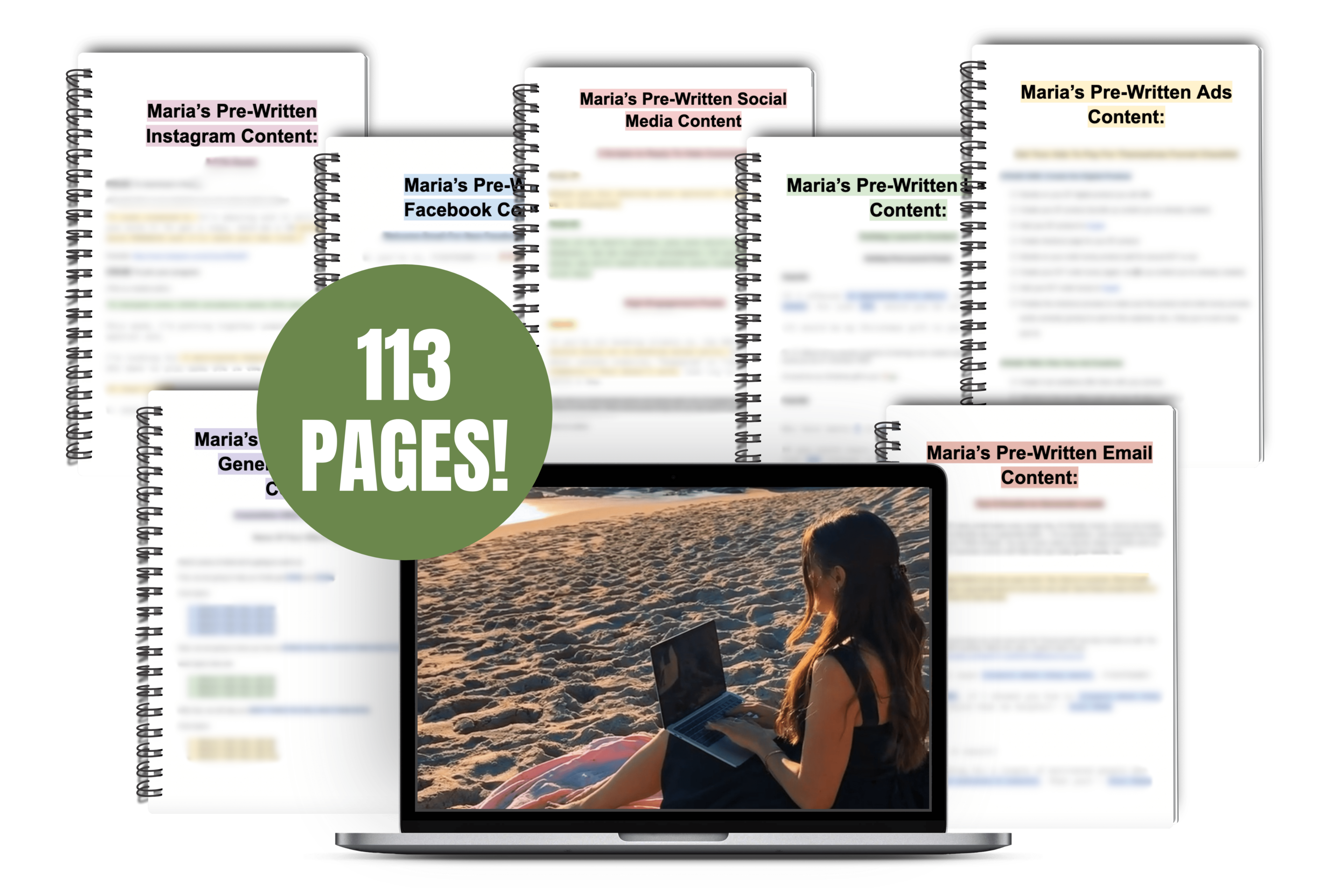Maria’s 113 pages of pre-written sales copy