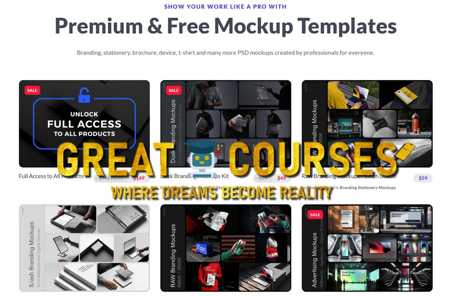 Mockup Cloud - Full Access - Free Download All Premium Mockup Templates