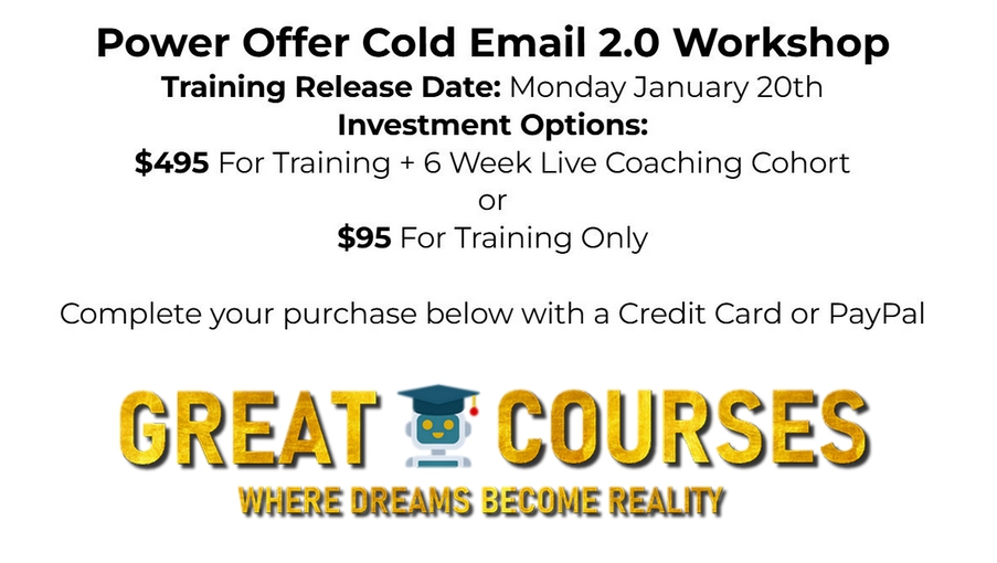 Power Offer Cold Email Workshop 2.0 By Joel Erway - Free Download Course