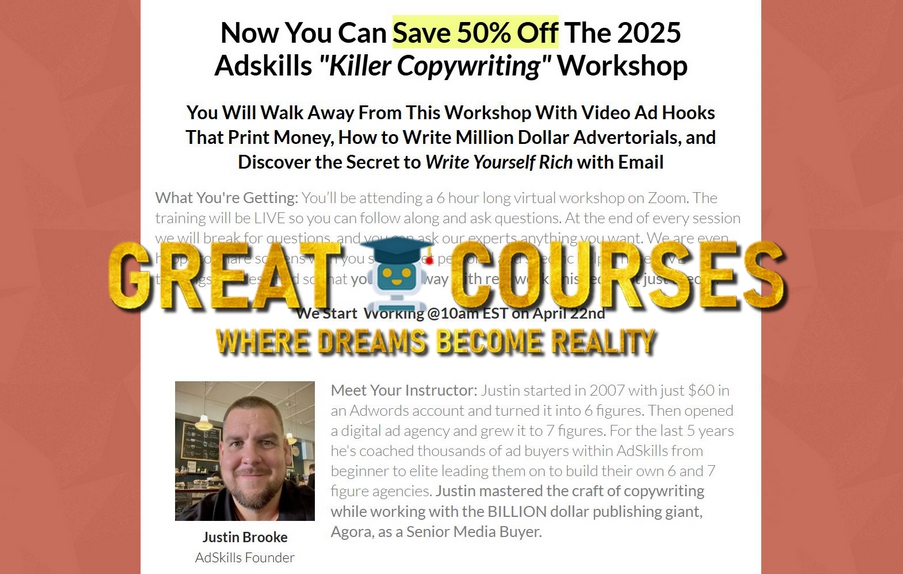 2025 Adskills Killer Copywriting Workshop By Justin Brooke - Free Download Course