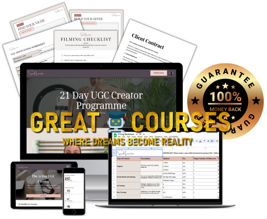 21 Day UGC Creator Programme By Sarah Leverton - Free Download Course