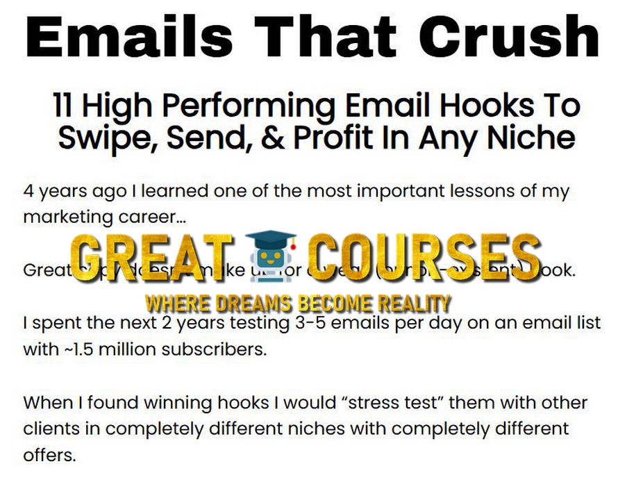 Emails That Crush By Joey Percia - Free Download Course + OTO