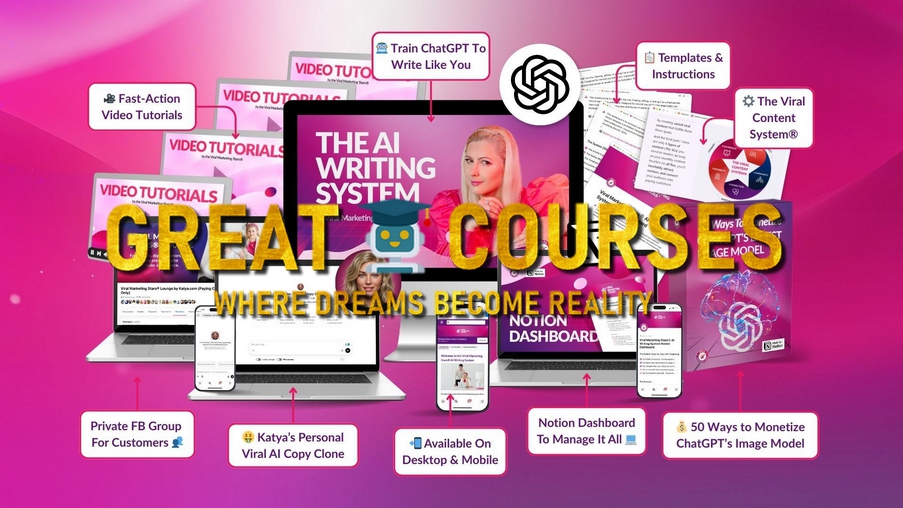 AI Writing System By Katya Varbanova - The Viral Marketing Stars - Free Download VMS Course + The Viral Marketing Stars AI Personal Brand Kit Add-On