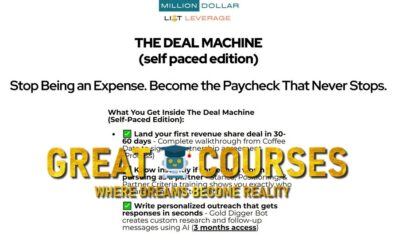 The Deal Machine By Marcus Anderson - Free Download Course - Self Paced Edition - Million Dollar List Leverage